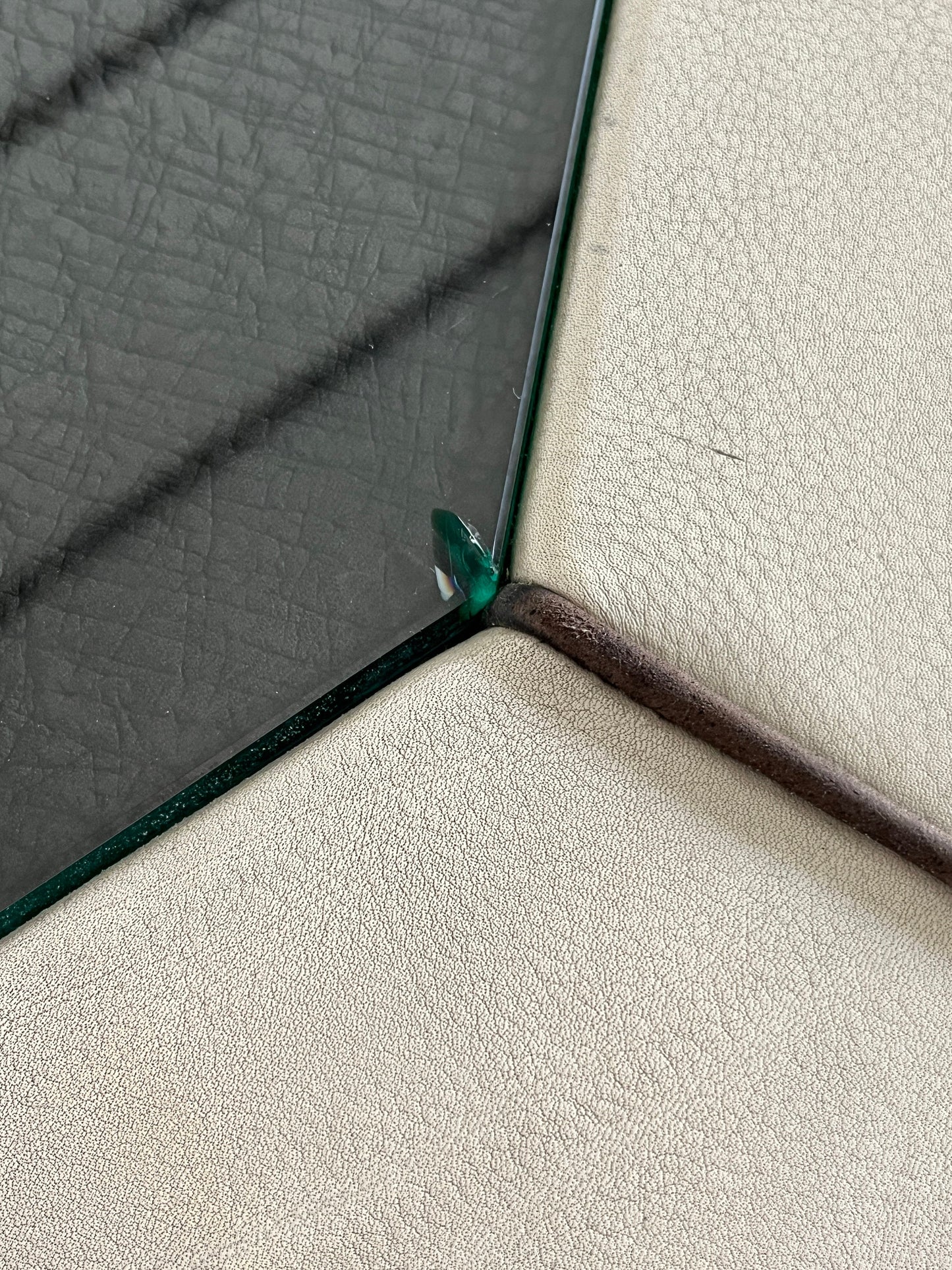 Vintage Konsolenschrank Bogo von Carlo Bartoli für Rossi di Albizzate Wildleder Glas