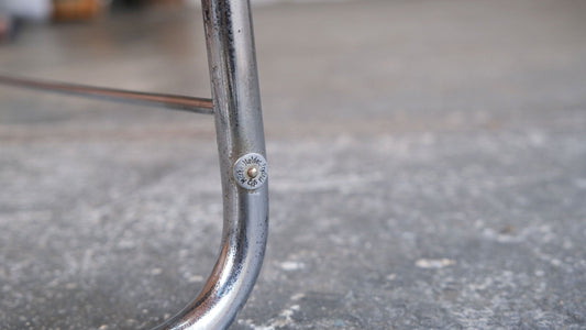 Vintage Wandgarderobe Bauhaus von Mücke-Melder Stahlrohr Chrom