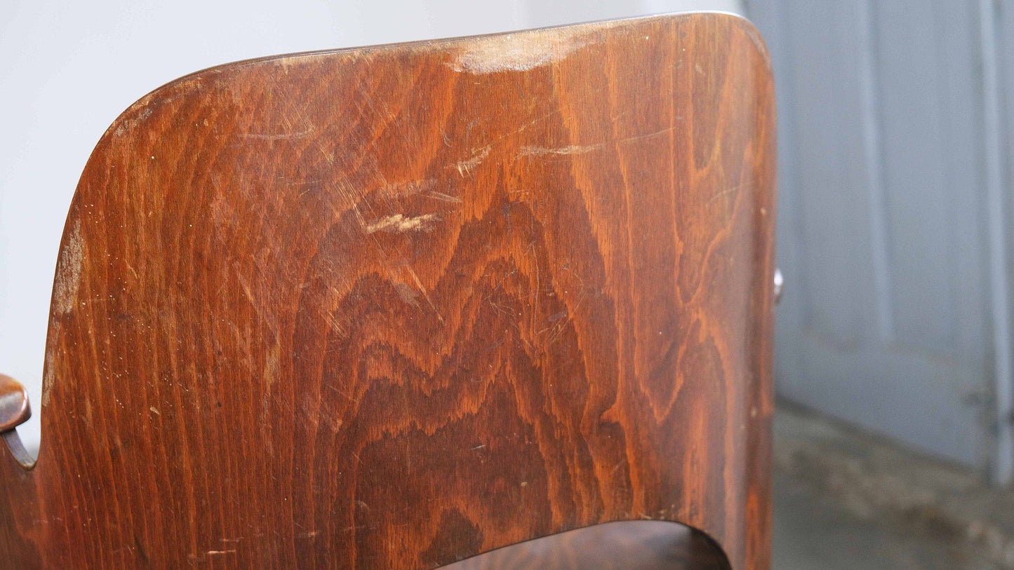 Fauteuil vintage en bois par Oswald Haerdtl pour TON