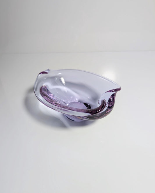 Vintage Bowl Ashtray Alexandrite Bohemia Czech CZ Neodymium Glass Mid Century Sklo Union Zelezny Brod ZBS Miroslav Klinger 1950s 50s