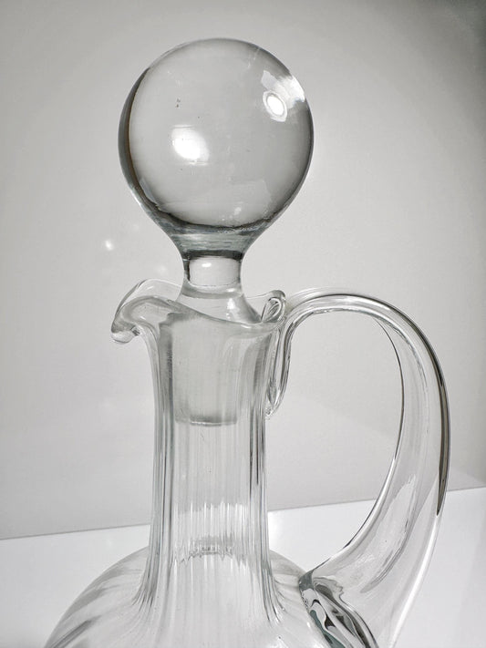 Vintage Karaffe Murano Glas Swirl 1950er