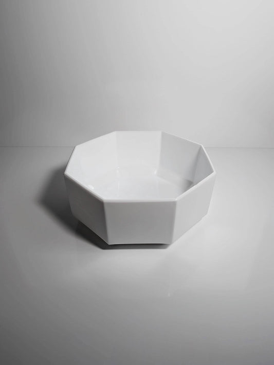 Vintage Bowl Octime White by Arcoroc France Art Deco Revival Set of 2