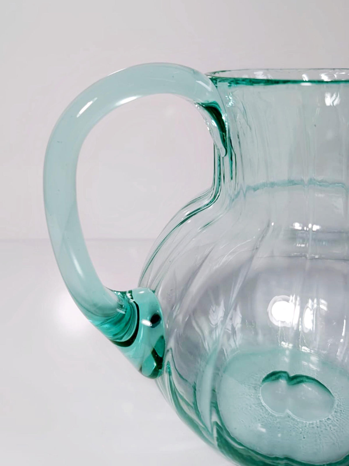 Vintage Karaffe Beryl Mintgrün Türkis Murano Swirl von 1950er