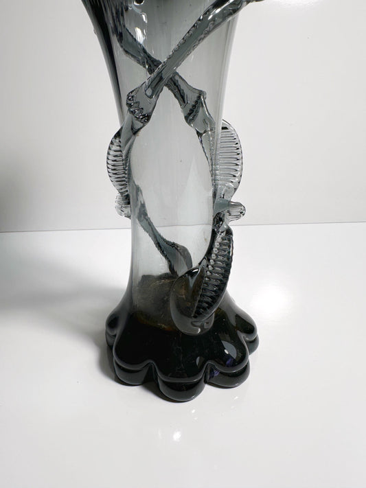 Vintage Art Nouveau glass vase Franz Welz Bohemia Art Nouveau 1900 1910