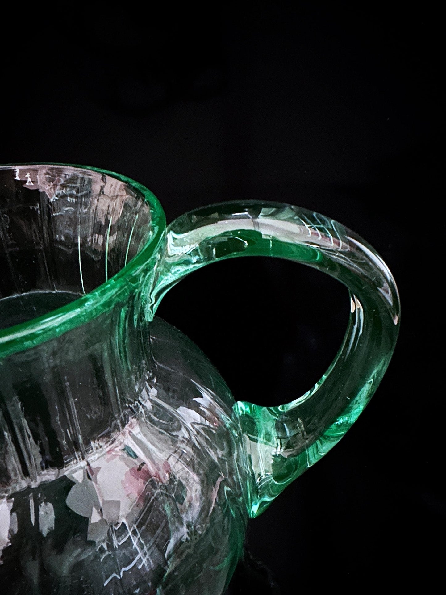 Vintage Carafe Beryl Mint Green Turquoise Murano Swirl from 1950s