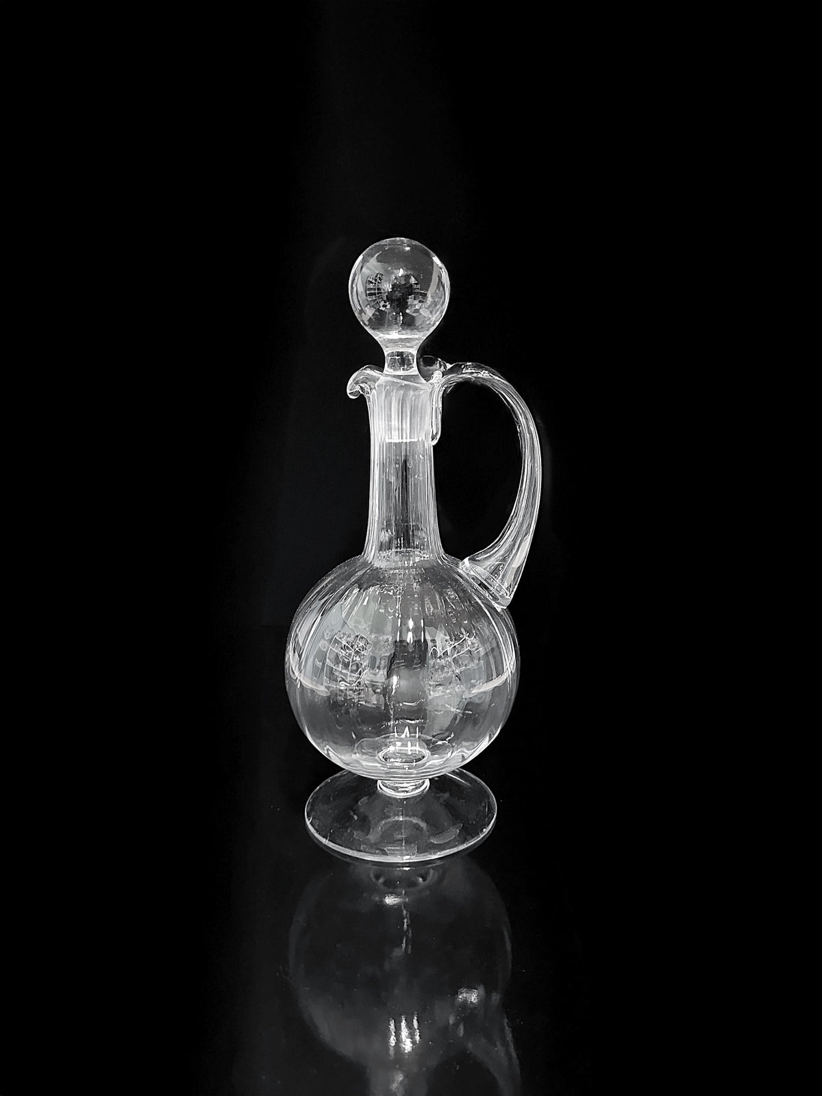 Vintage Karaffe Murano Glas Swirl 1950er
