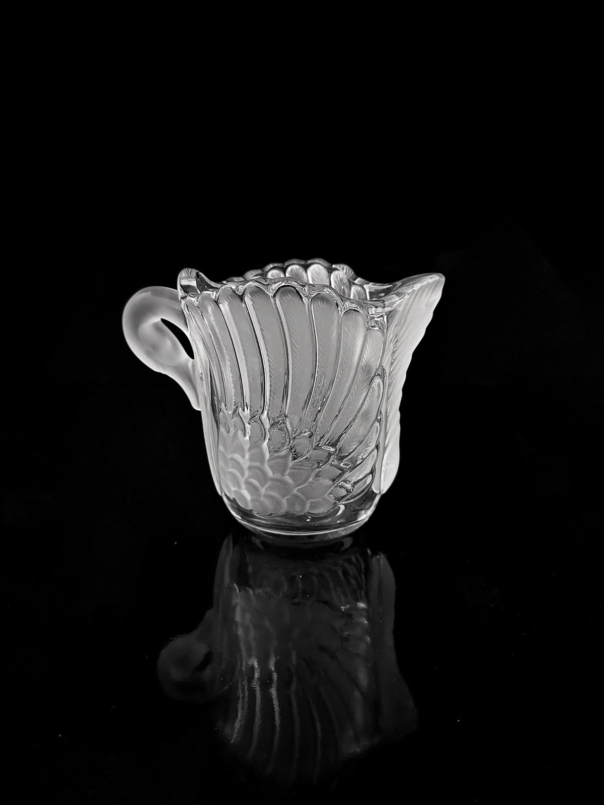 Vintage Karaffe Walther Glas Art Deco Revival Schwan 1980er