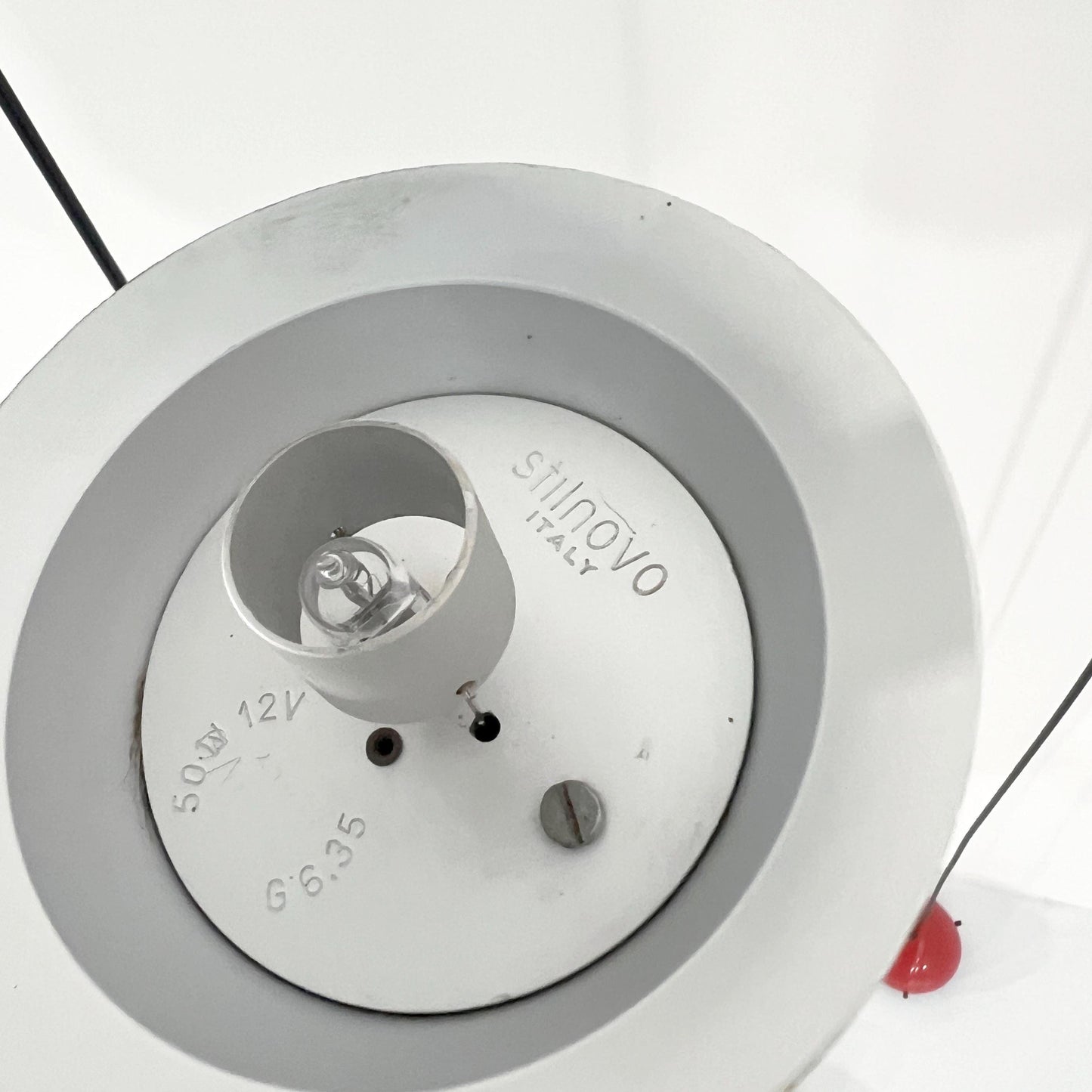 Plafonnier tricolore vintage par Stilnovo Noir Lot de 3