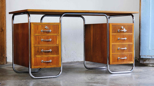Vintage Schreibtisch Bauhaus von Kovona 40er/50er Jahre
