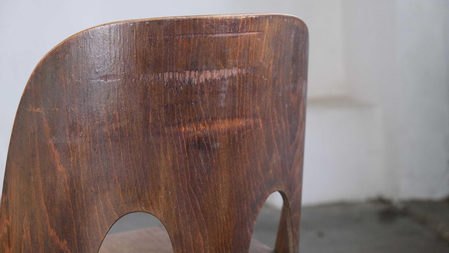 Vintage Stuhl von Oswald Haerdtl aus gebogenem Holz
