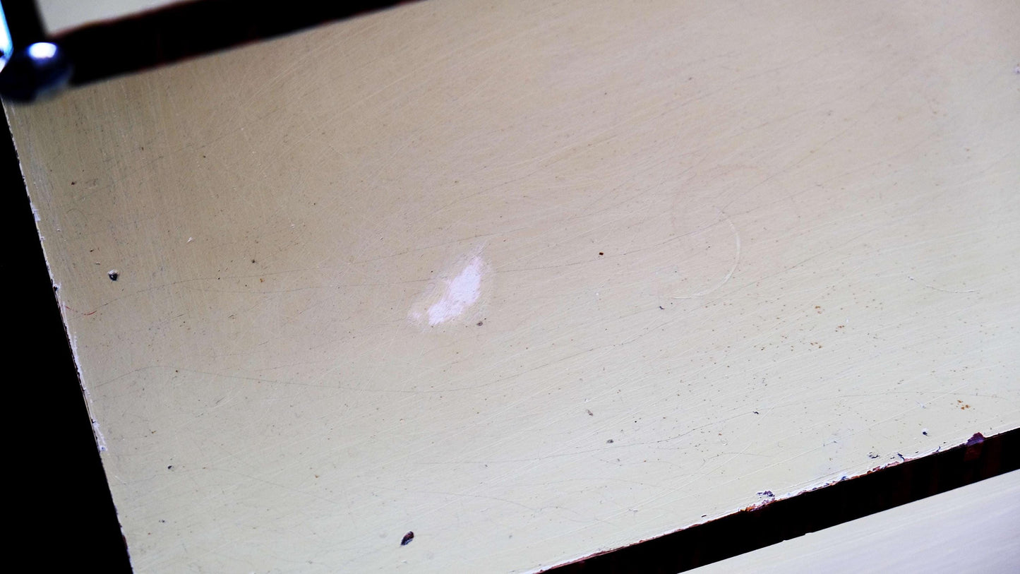 Table de chevet vintage par Mücke Melder Bauhaus années 1930 bois chromé