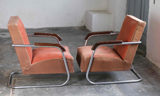 Fauteuil Bauhaus vintage, l'un des deux