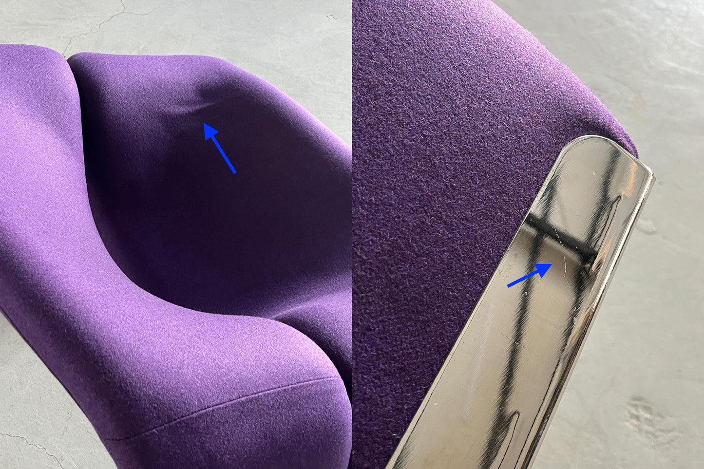 Chaise Groovy Vintage par Pierre Paulin pour Artifort Violet 1980