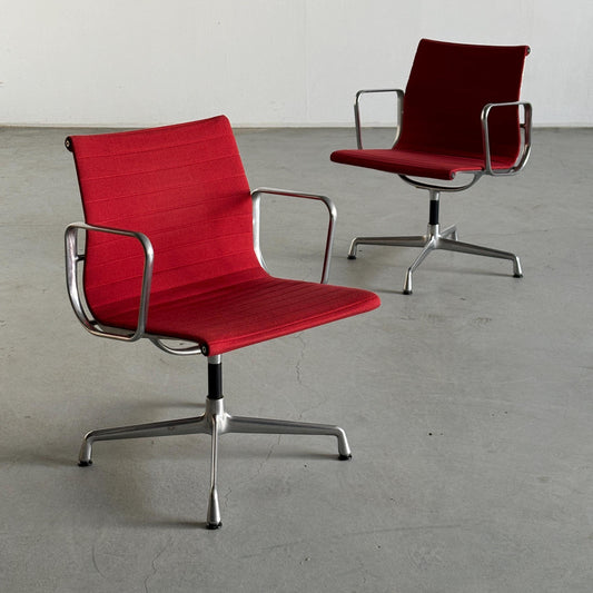Vintage Eames 'EA107' Office Chair by Vitra Red 1990s 1 of 2