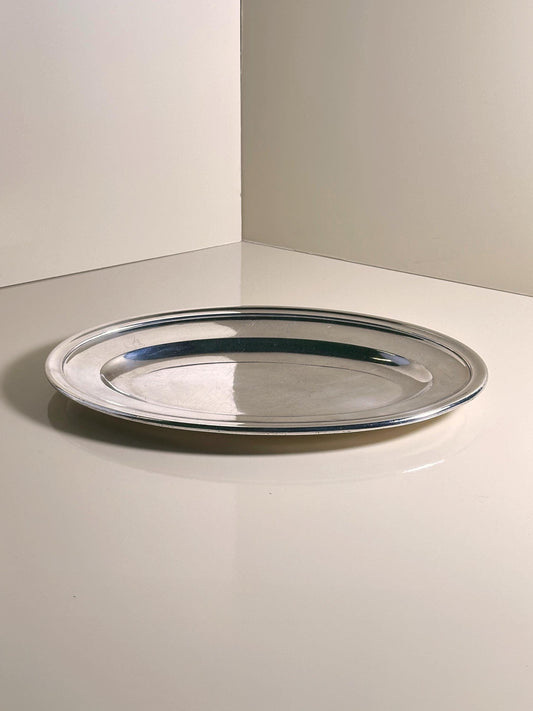 Plateau Christofle vintage en métal argenté Art Déco