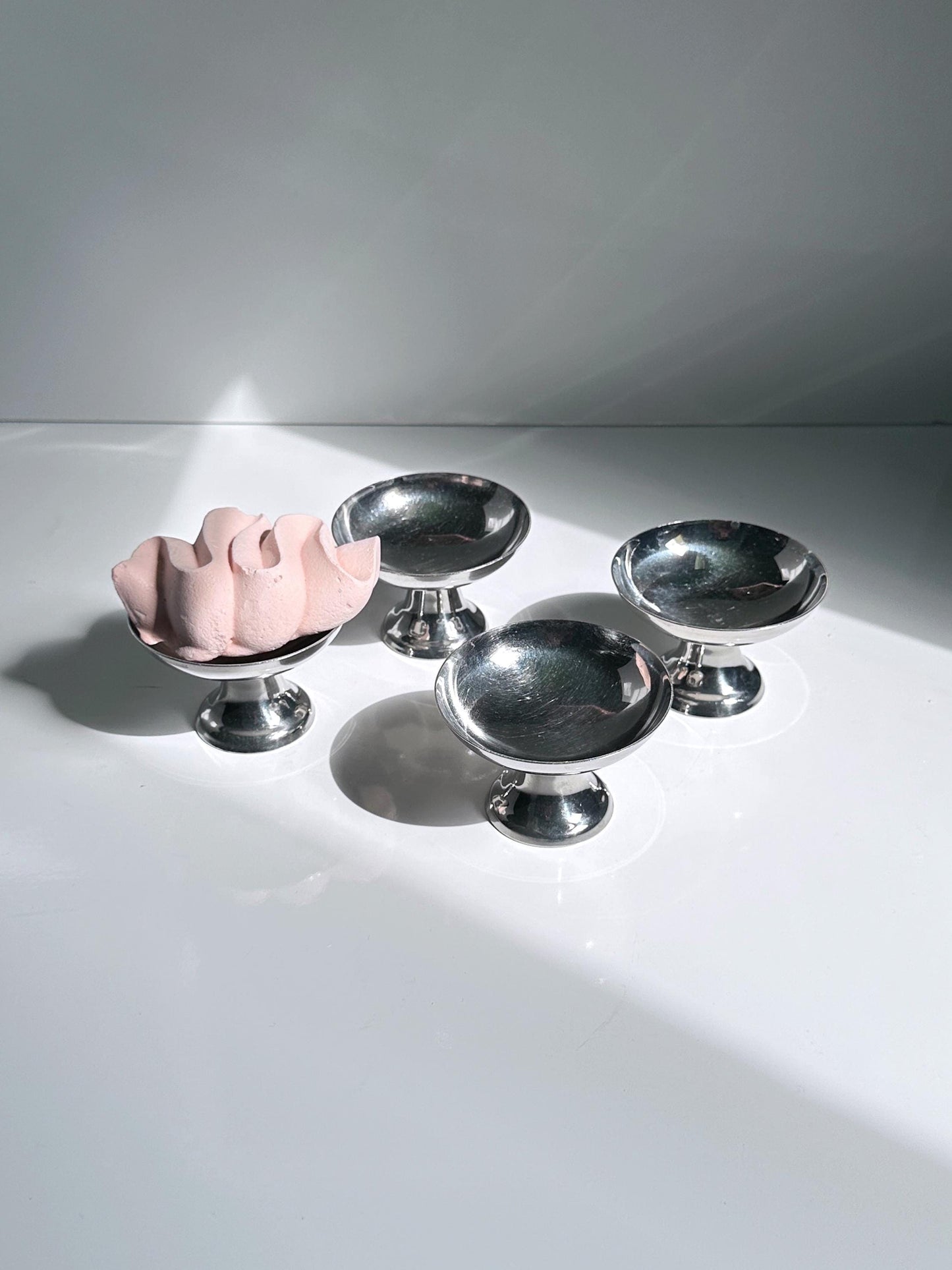 Vintage Dessertschale Italienisch 80er Glas