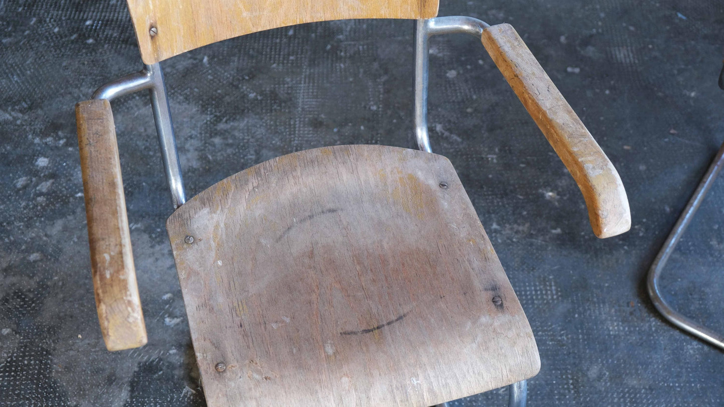 1 of 2 Bauhaus cantilever armchairs, model S 43 F