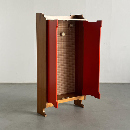 Vintage Konstruktivistischer Holzschrank Mid-Century Modern 1960er Italien