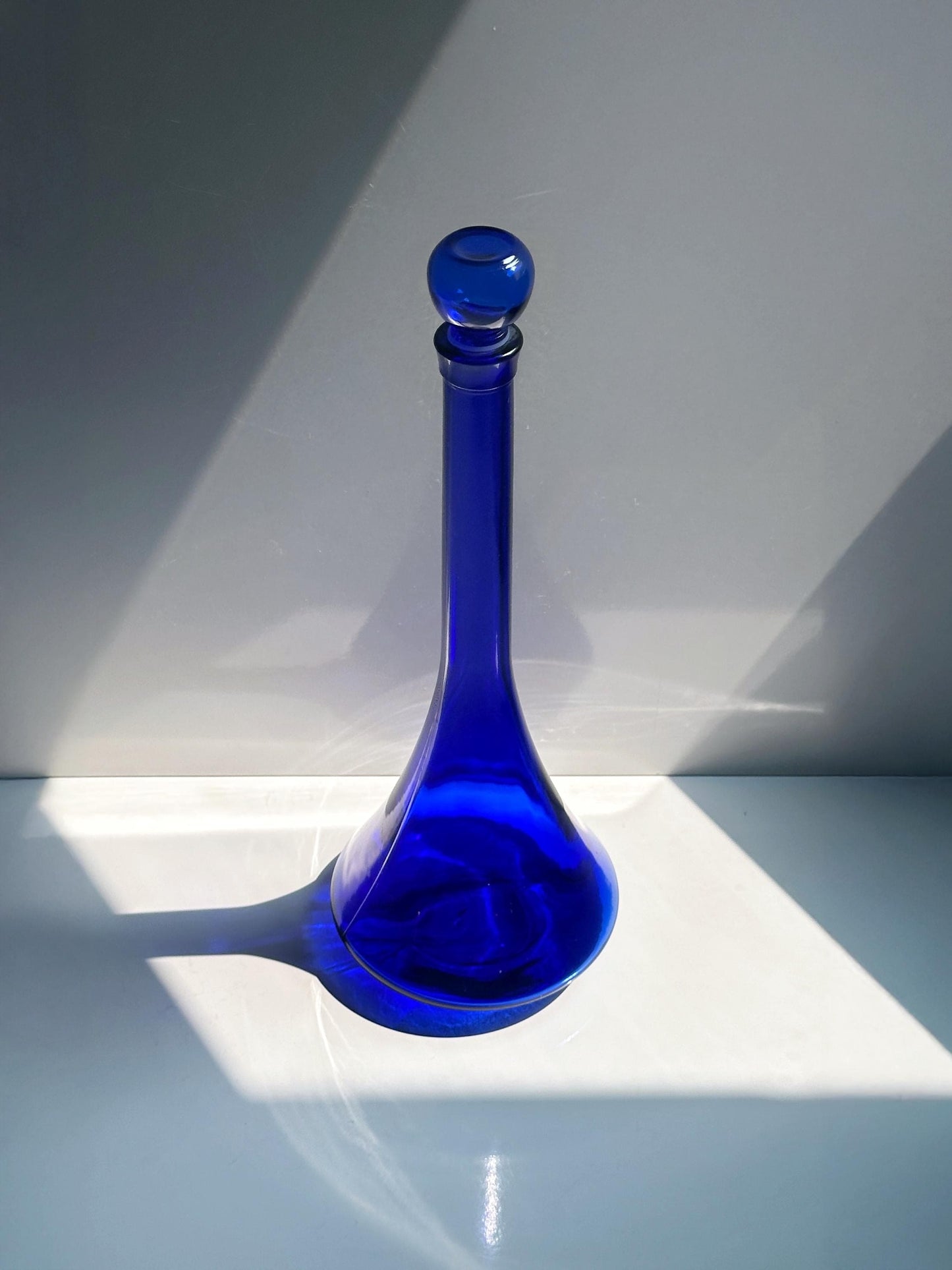 Vintage carafe ultramarine blue