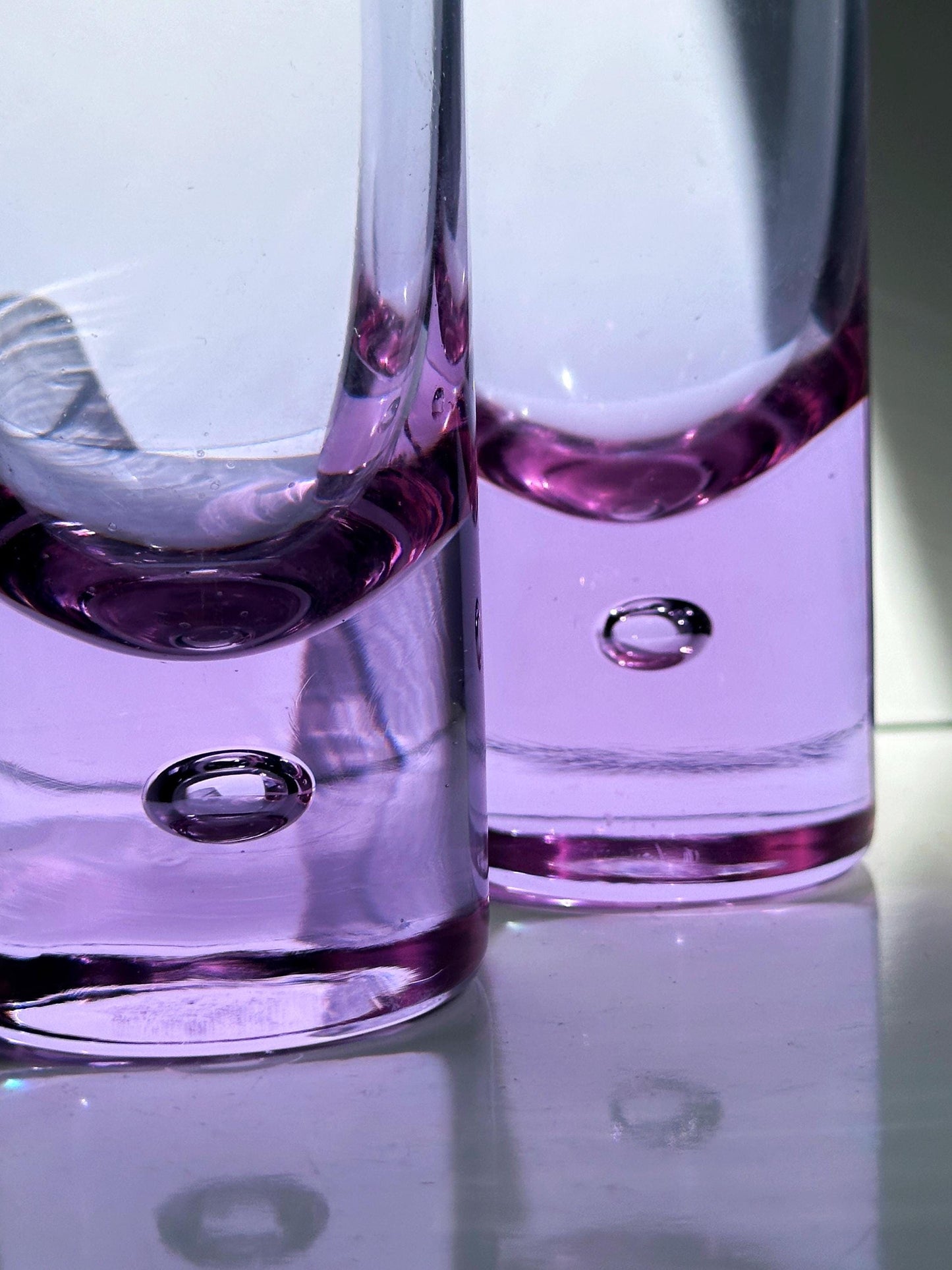 Vintage drinking glass Alexandrite glass by Arnolfo di Cambio for Sergio Asti set of 5