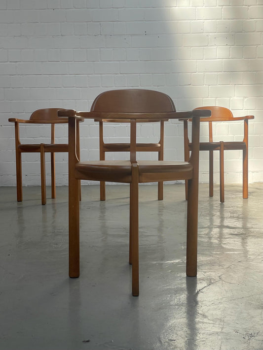 Vintage Stuhl Brahlstorf im Stil von Rainer Daumiller, Massivholz