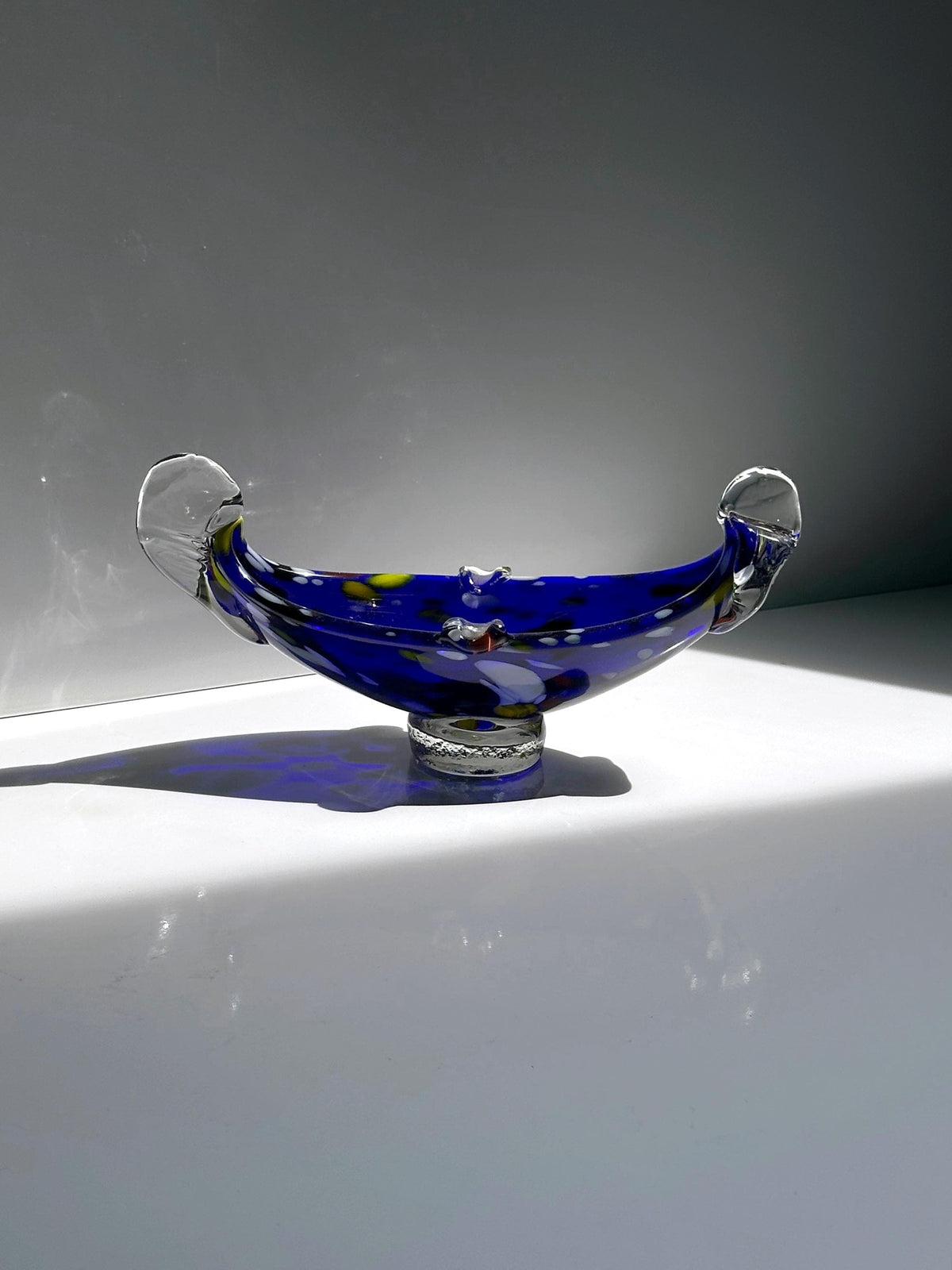 Vintage Murano Gondel-Aschenbecher aus Kobaltblauem Glas, 1970er