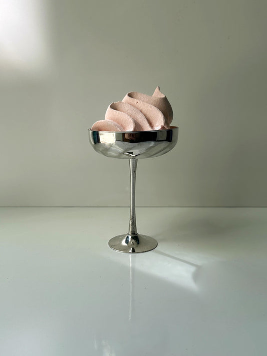 Vintage Champagnerschale Set von 6 versilbert vergoldet Italien