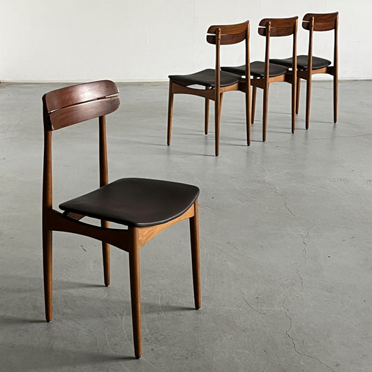 Vintage Dining Chair Teak Danish Design 1960s Denmark Set of 4