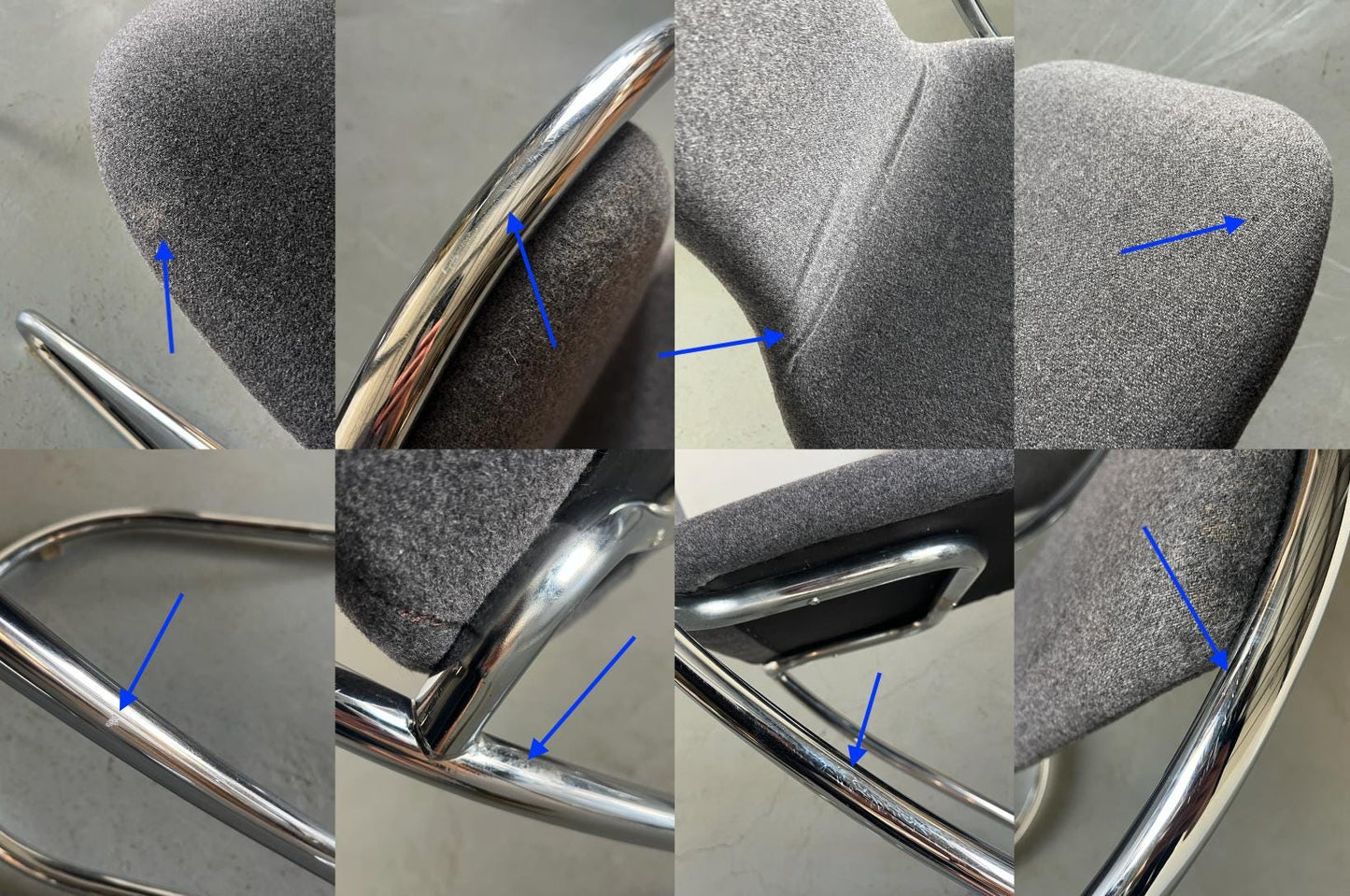 Vintage Freischwinger Stahl von Willy Rizzo für Cidue 1980er Italien