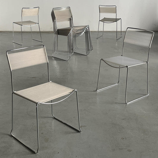 Vintage Spaghetti Essstuhl im Stil von Giandomenico Belotti 1980er Italien