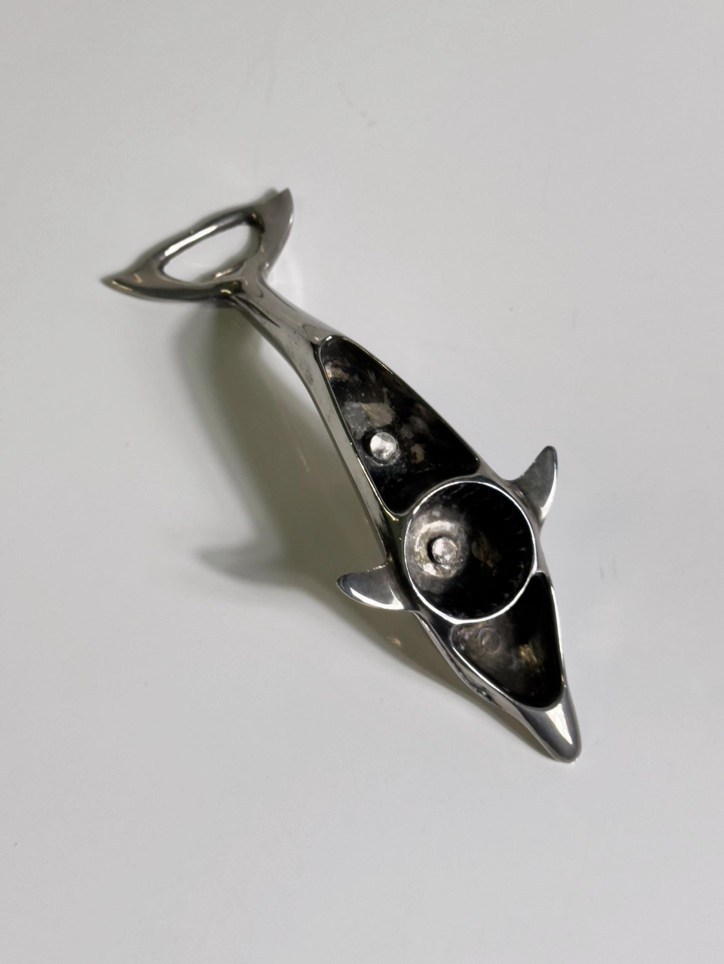 Vintage Flaschenöffner Delfin versilbert