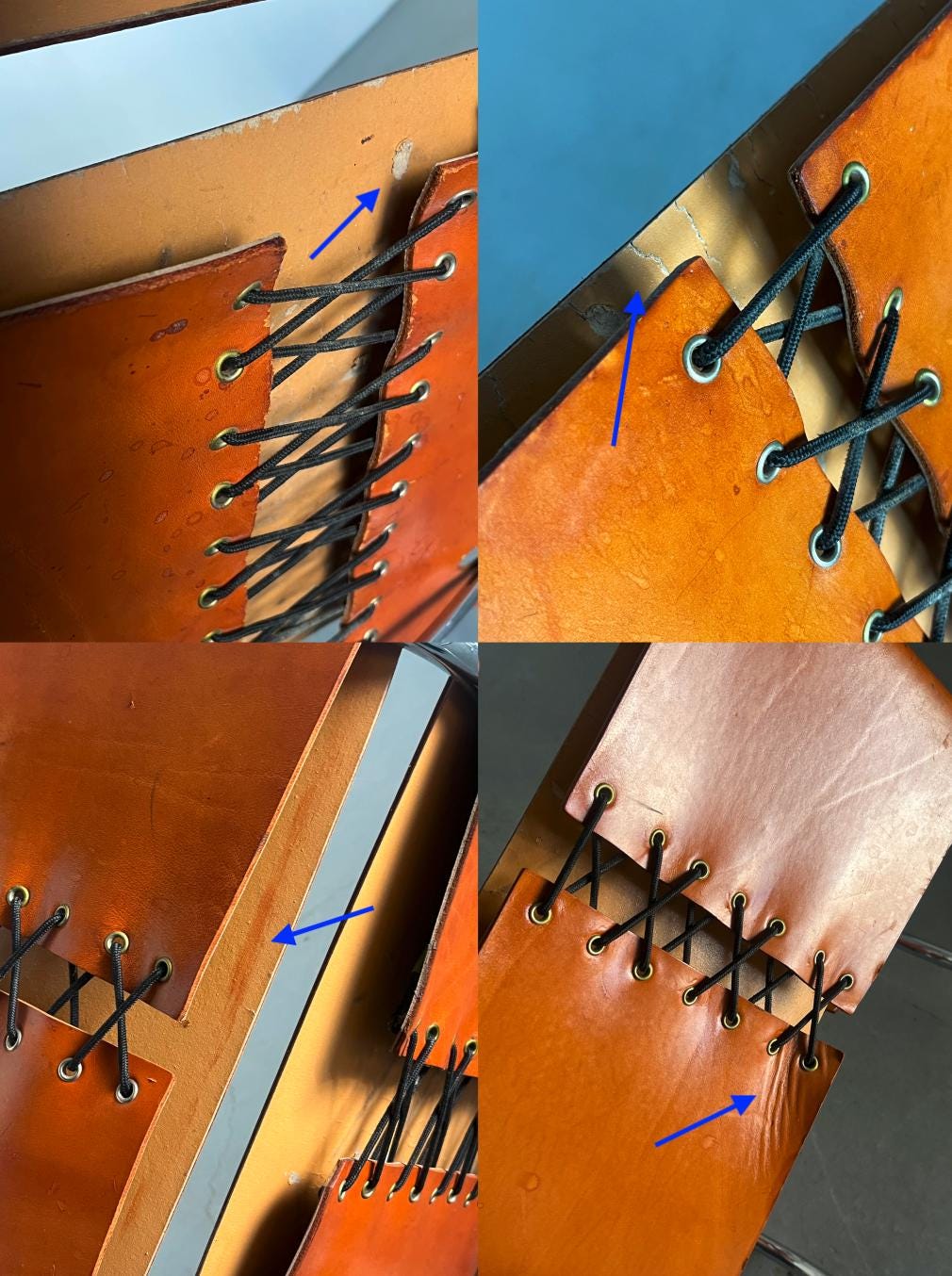 Vintage MR10 Stuhl von Mies van der Rohe für Bononia in Cognacleder Set von 4