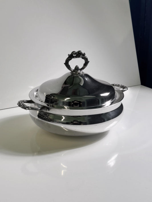 Vintage Schale mit Henkel und Deckel