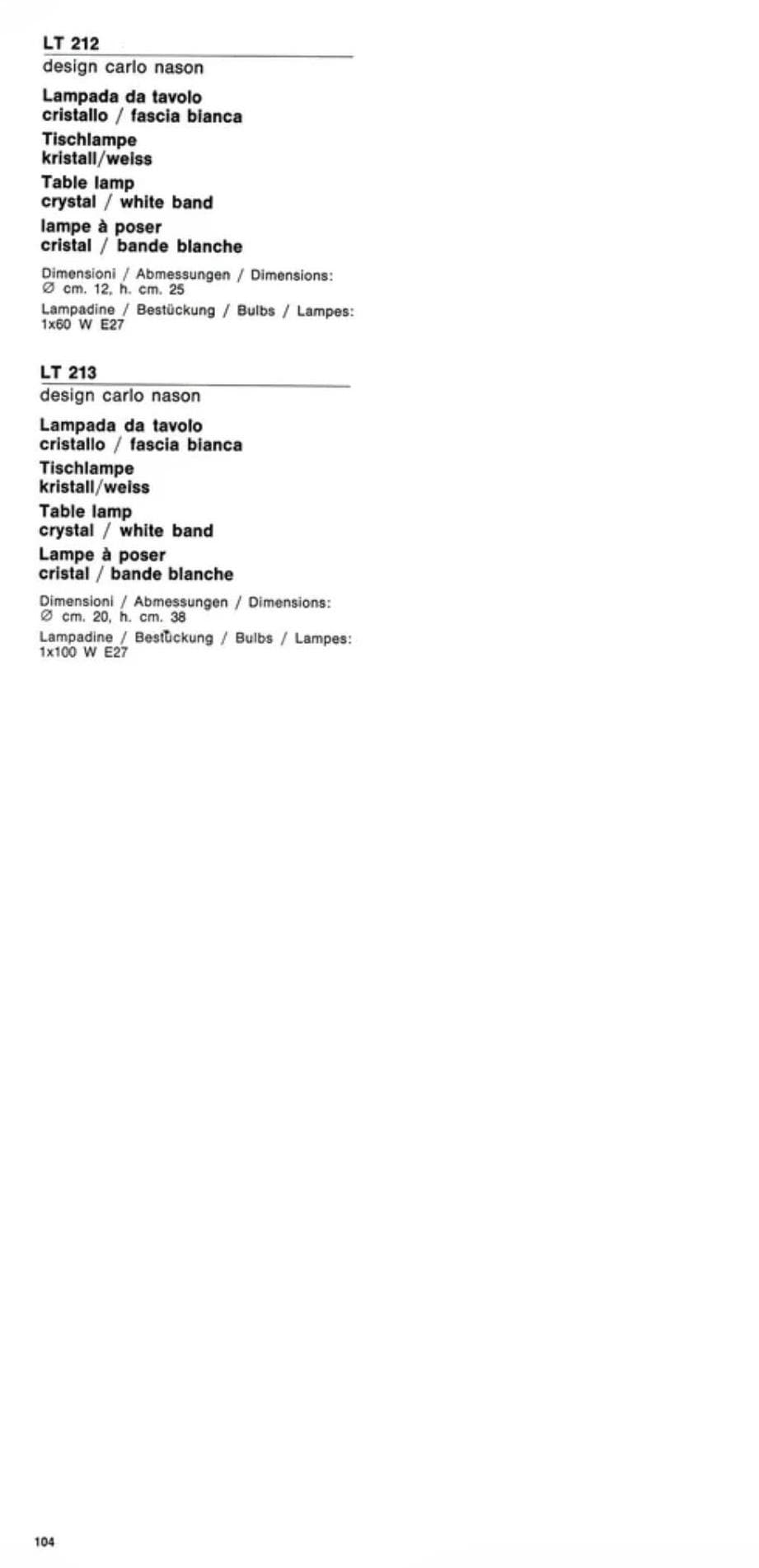 Vintage Tischlampe LT213 von Carlo Nason für A.V. Mazzega aus Murano Glas