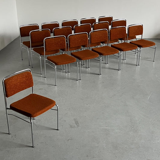 Vintage Stuhl von Hans Fiedler und Hans Heyder für Bauhaus, braun, stapelbar, 1970er