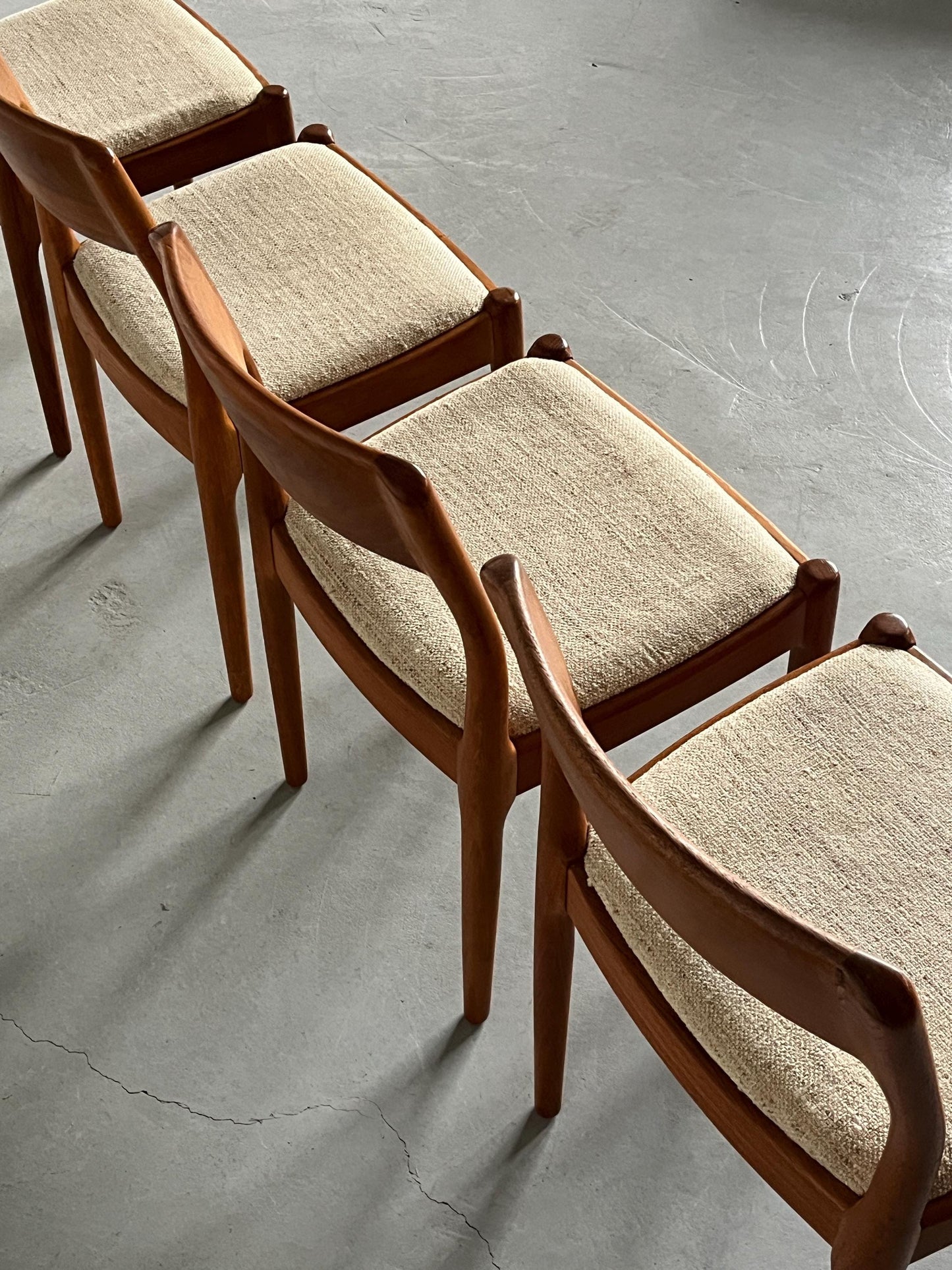 Vintage Esszimmerstuhl Set von 4 von Juul Kristensen für JK Denmark