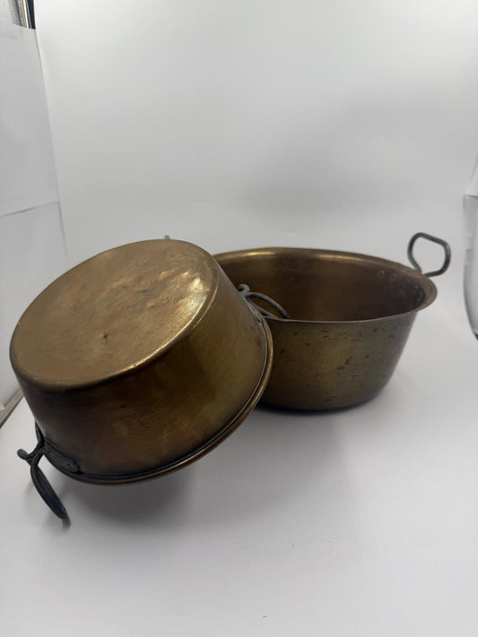 Vintage Messingschüssel Set von 2