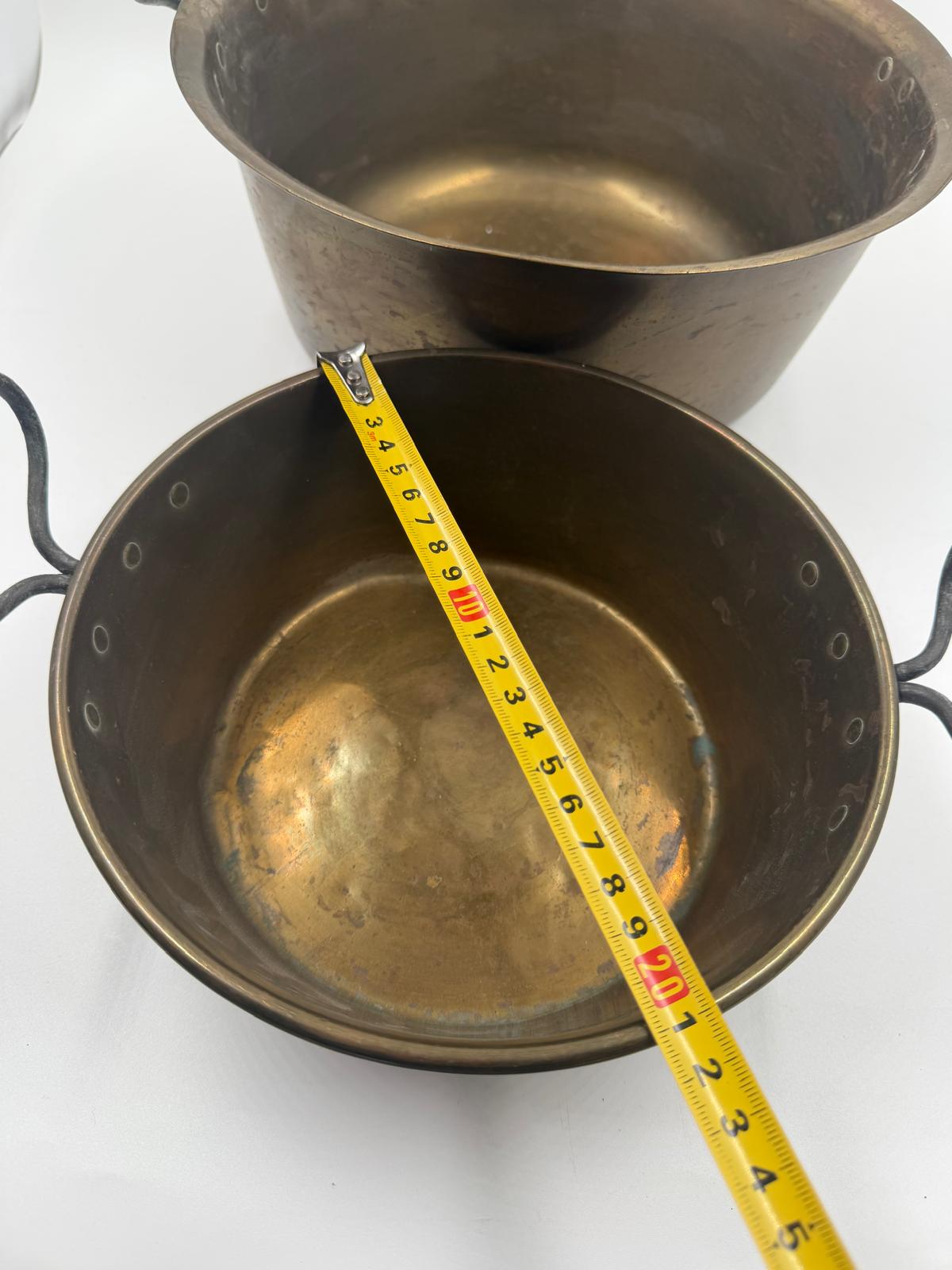 Vintage Messingschüssel Set von 2