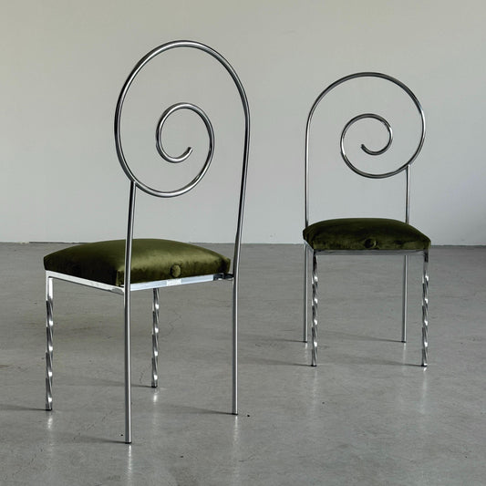 Vintage Stuhl Suspiral von Luigi Serafini für Sawaya und Moroni, Set von 2