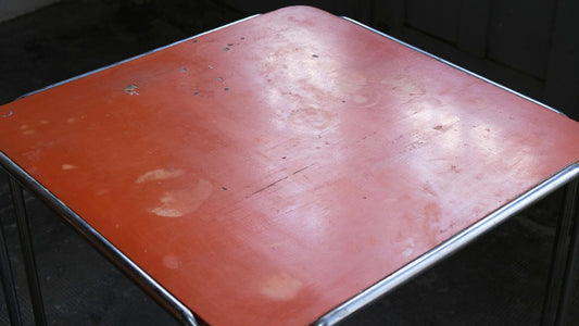 Vintage Tisch B 10 von Marcel Breuer für Mora orange