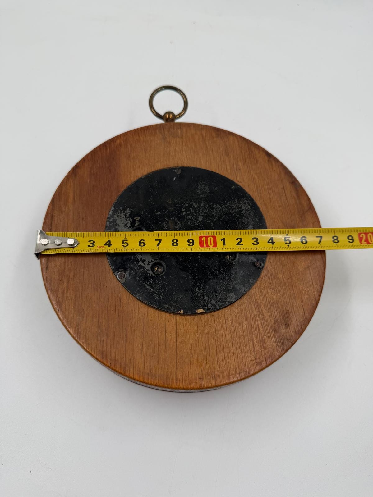 Vintage Wetterstation zur Wandmontage messingfarben Holzton Vintage Dekoration Holz Messing