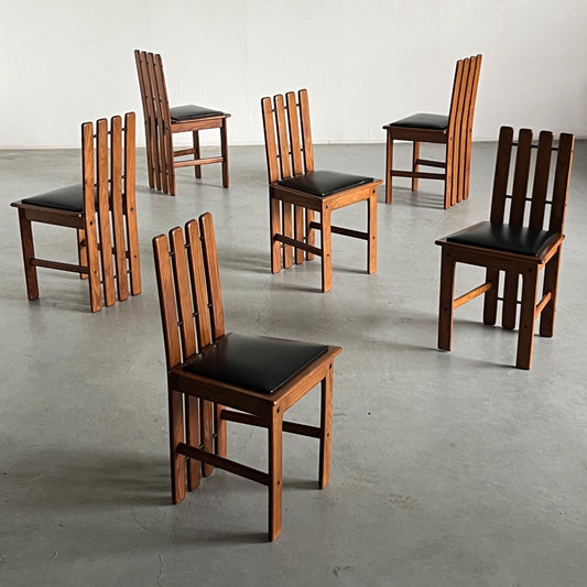 Vintage Esszimmerstuhl im Stil von Mario Marenco von Italien 1970er