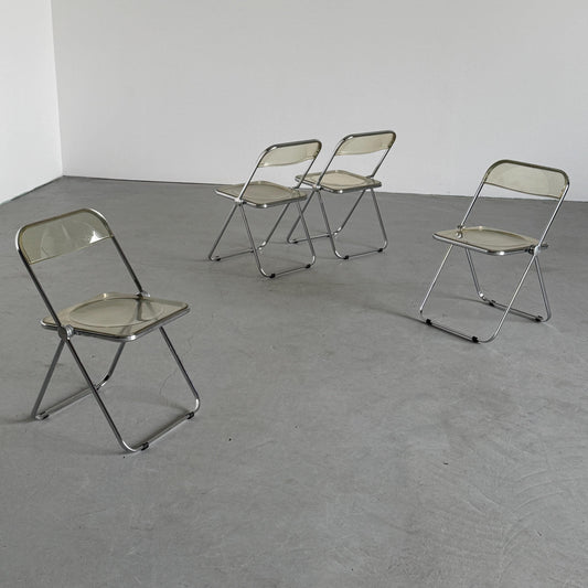 Vintage Klappstuhl Plia von Giancarlo Piretti für Anonima Castelli Set von 4