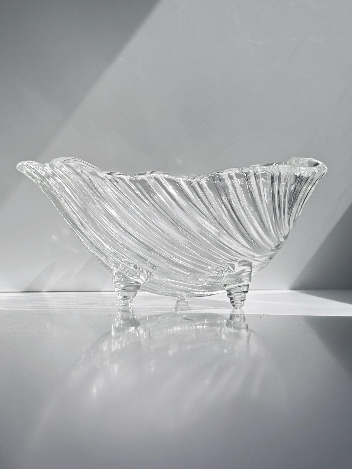 Vintage Schale Muschel Glas