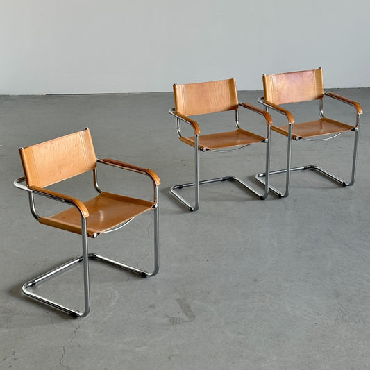 Vintage Freischwinger Armlehnsessel von Mart Stam für Bauhaus