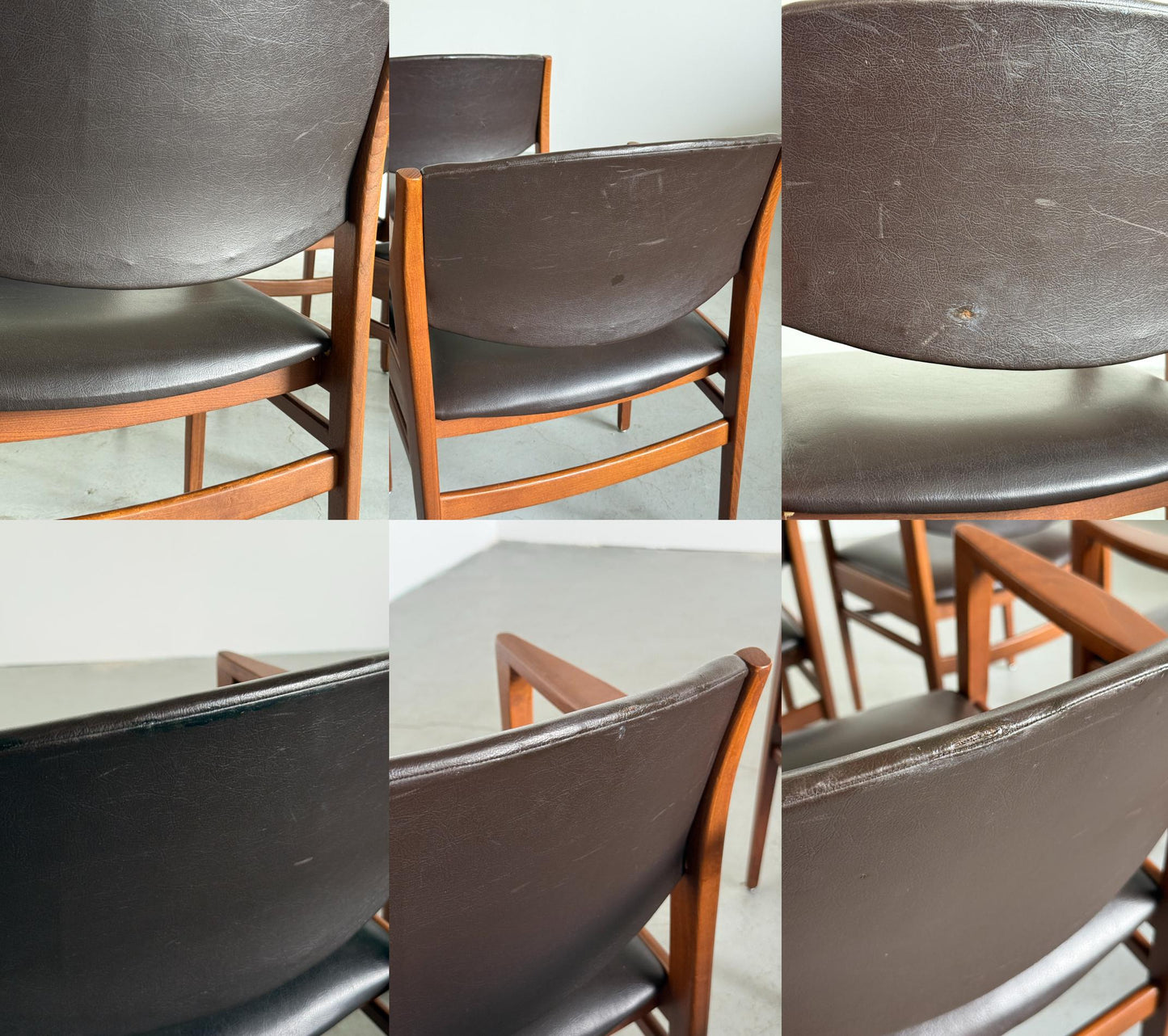 Vintage Armlehnsessel aus Nussbaum und Kunstleder von unbekannt für unbekannt