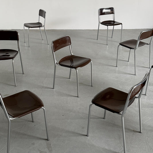 Vintage Stapelstuhl Bauhaus Chrom von unbekannt für Italien