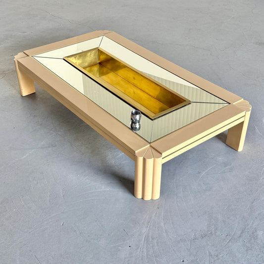 Vintage Couchtisch von Alain Delon für Maison Jansen AD 016 rechteckig