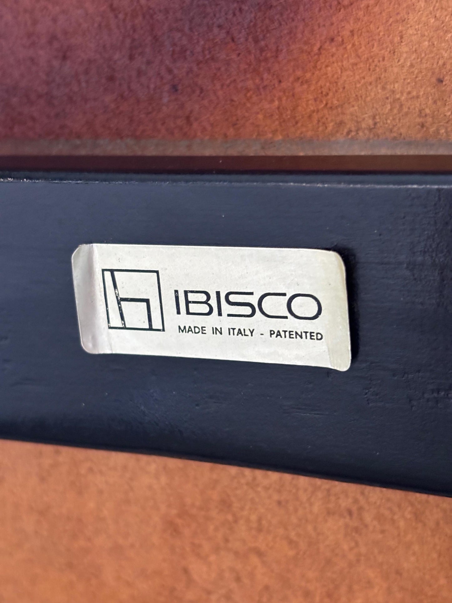 Vintage Set von 4 Esszimmerstuhl von Ibisco Sedie für Ibisco Sedie Karminrot Schwarz