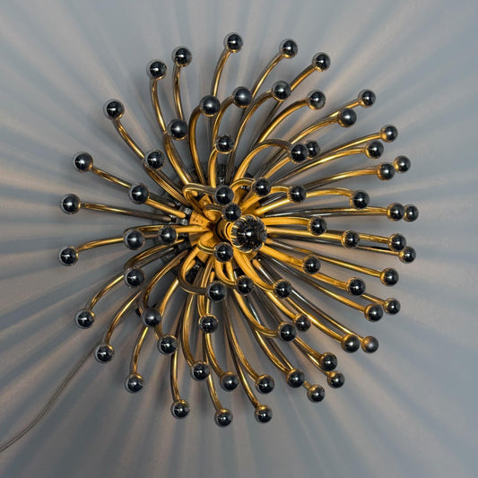 Vintage Wandlampe Pistillo von Studio Tetrarch für Valenti Luce Chrom ABS Kunststoff